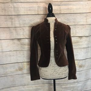 Brown velvet blazer